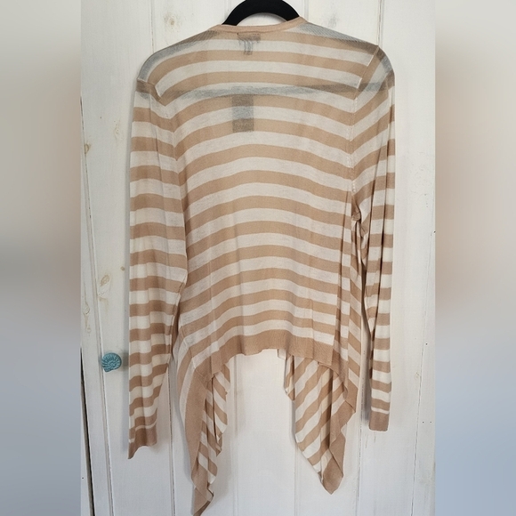 Torrid Stripe Open Front Knit Gauzy Sweater - Picture 4 of 6